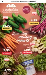 Gazetka promocyjna Netto - Gazetka spożywcza - Gazetka - ważna od 19.03 do 19.03.2022 - strona 4 - produkty: Cebula, Sok, Inka, Ogórek, Sałat, Grunt, Masło
