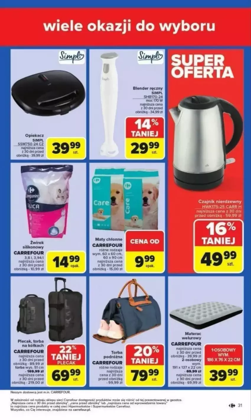 Gazetka promocyjna Carrefour - ważna 24.02 do 01.03.2025 - strona 25 - produkty: Blender, Blender ręczny, Fa, Gra, LG, Materac, Plecak, Tera, Torba