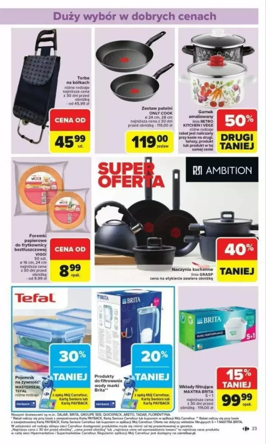 Gazetka promocyjna Carrefour - ważna 24.02 do 01.03.2025 - strona 27 - produkty: Brit, Brita, Fa, Foremki, Gra, Papier, Ser, Tefal, Torba