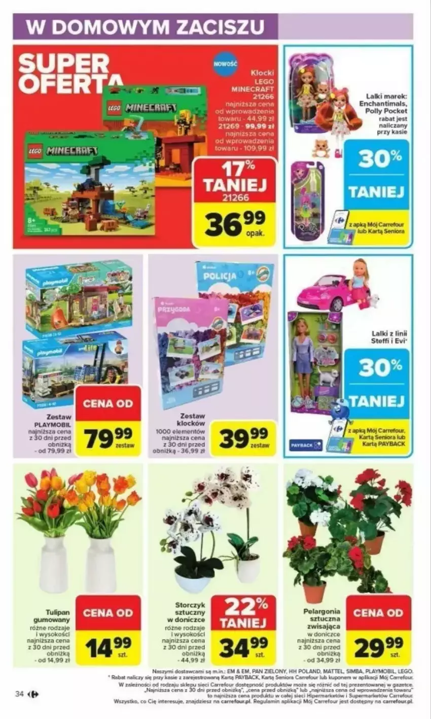 Gazetka promocyjna Carrefour - ważna 24.02 do 01.03.2025 - strona 28 - produkty: Enchantimals, LEGO, Mobil, Playmobil, Sok, Storczyk, Tera, Tulipan