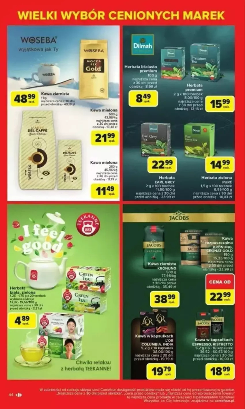 Gazetka promocyjna Carrefour - ważna 24.02 do 01.03.2025 - strona 39 - produkty: Earl Grey, Fa, Gala, Herbata, Kawa, Kawa mielona, Kawa ziarnista, Por, Sól