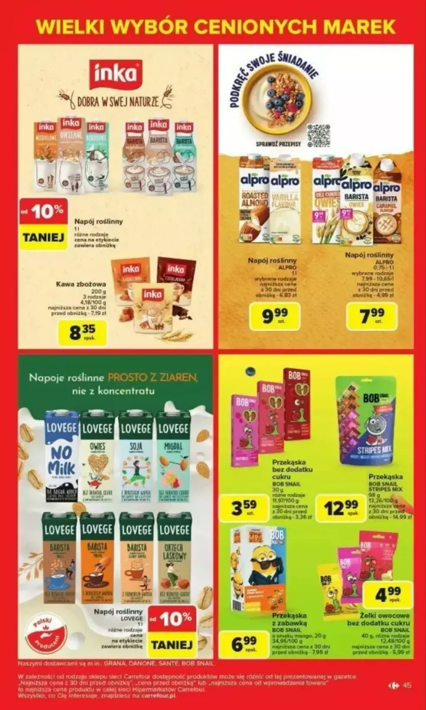 Gazetka promocyjna Carrefour - ważna 24.02 do 01.03.2025 - strona 40 - produkty: Alpro, Fa, Kawa, Napój, Napój roślinny, Ser