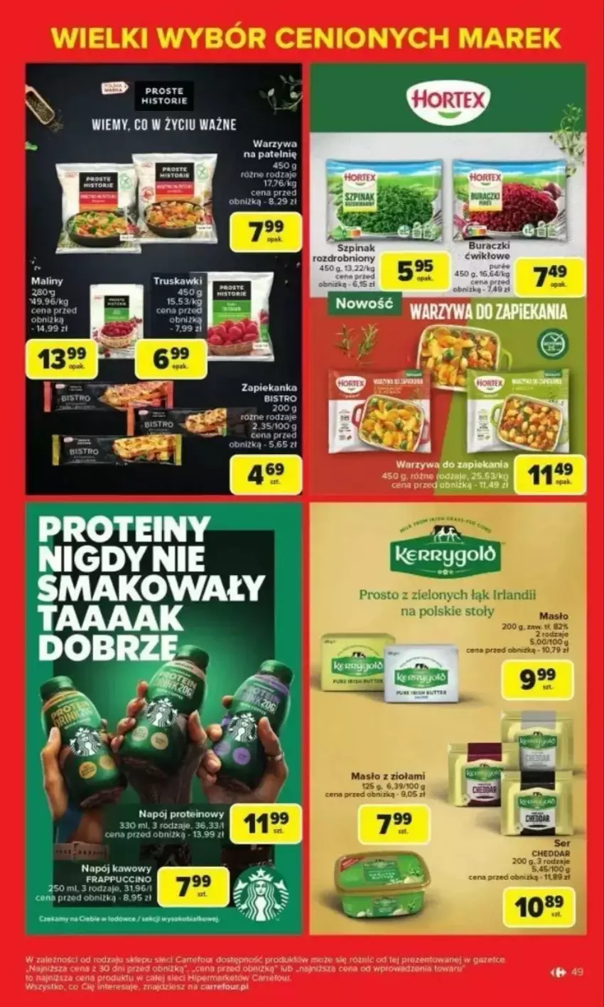 Gazetka promocyjna Carrefour - ważna 24.02 do 01.03.2025 - strona 44 - produkty: Brit, Buraczki, Fa, Hortex, Kret, Maliny, Metro, Napój, Szpinak, Warzywa, Zapiekanka