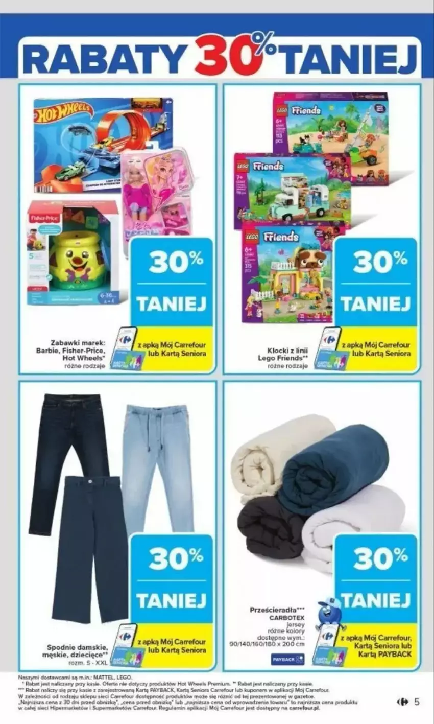 Gazetka promocyjna Carrefour - ważna 24.02 do 01.03.2025 - strona 45 - produkty: Barbie, Dzieci, Fa, Fisher-Price, Hot Wheels, Kasia, Kasza, Klocki, LEGO, Mattel, Por, Spodnie