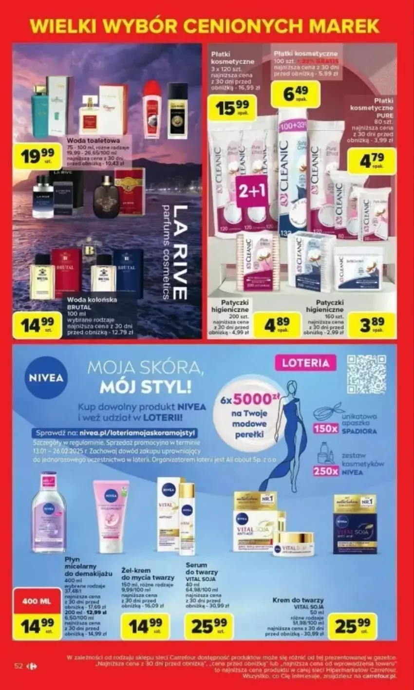 Gazetka promocyjna Carrefour - ważna 24.02 do 01.03.2025 - strona 48 - produkty: Dior, Fa, Krem do twarzy, Laur, Makijaż, Nivea, Noż, Pur