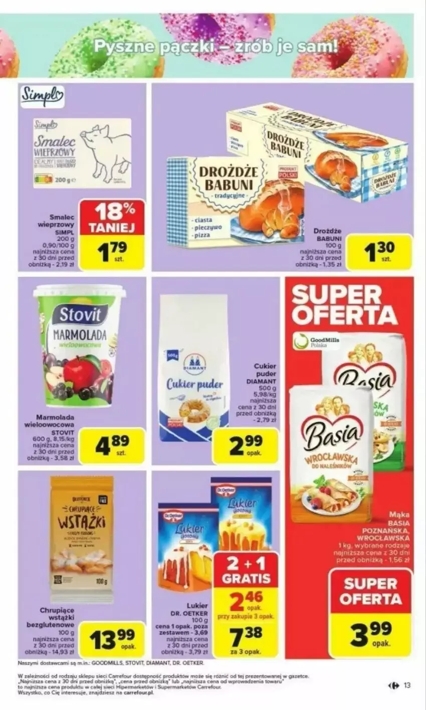 Gazetka promocyjna Carrefour - ważna 24.02 do 01.03.2025 - strona 5 - produkty: Babuni, Diamant, Dr. Oetker, Drożdże, Fa, HP, Marmolada, Mola, Piec, Pieczywo, Pur