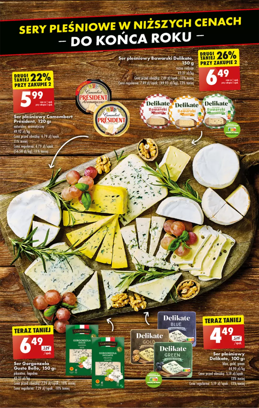 Gazetka promocyjna Biedronka - Od Poniedziałku - ważna 30.12.2025 do 03.01.2026 - strona 25 - produkty: Bell, Camembert, Gorgonzola, Por, Rura, Ser, Ser pleśniowy