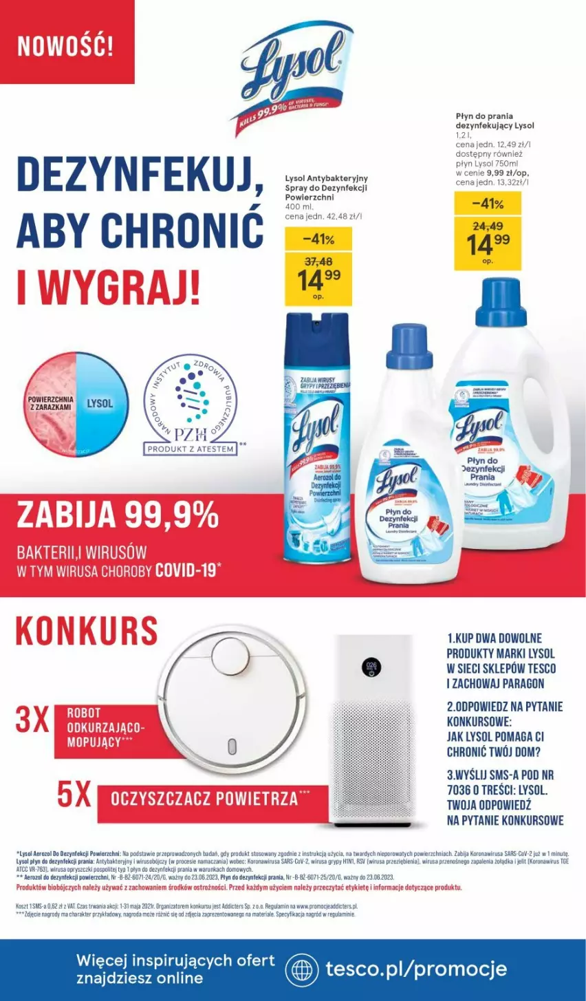 Gazetka promocyjna Tesco - Tesco gazetka - przyszły tydzień - ważna 20.05 do 26.05.2021 - strona 17 - produkty: Antybakteryjny spray, Gry, Lysol, Płyn do prania