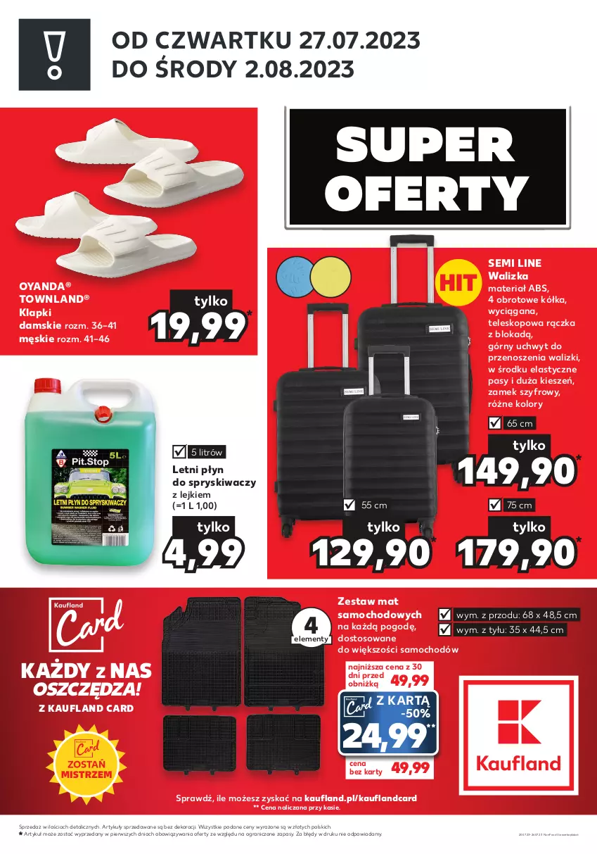 Gazetka promocyjna Kaufland - Zapowiedź oferty - ważna 20.07 do 26.07.2023 - strona 2 - produkty: Gra, Klapki, Płyn do spryskiwaczy, Teleskop, Walizka