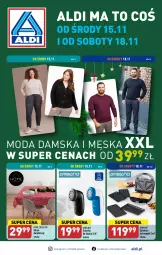 Gazetka promocyjna Aldi - Artykuły przemysłowe i tekstylia - Gazetka - ważna od 18.11 do 18.11.2023 - strona 1 - produkty: Gra, Golarka, Opiekacz do kanapek, Moda, Bateria, Obrus, Fa