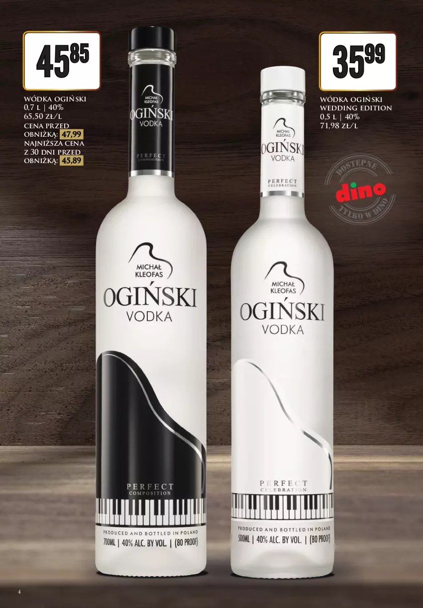 Gazetka promocyjna Dino - Katalog alkoholowy - ważna 31.08 do 05.09.2026 - strona 4 - produkty: Ogiński, Wódka