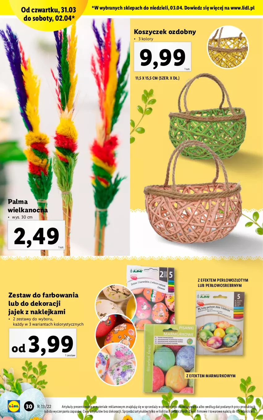 Gazetka promocyjna Lidl - GAZETKA - ważna 28.03 do 03.04.2022 - strona 30 - produkty: Fa, Klej, Kosz, Palma