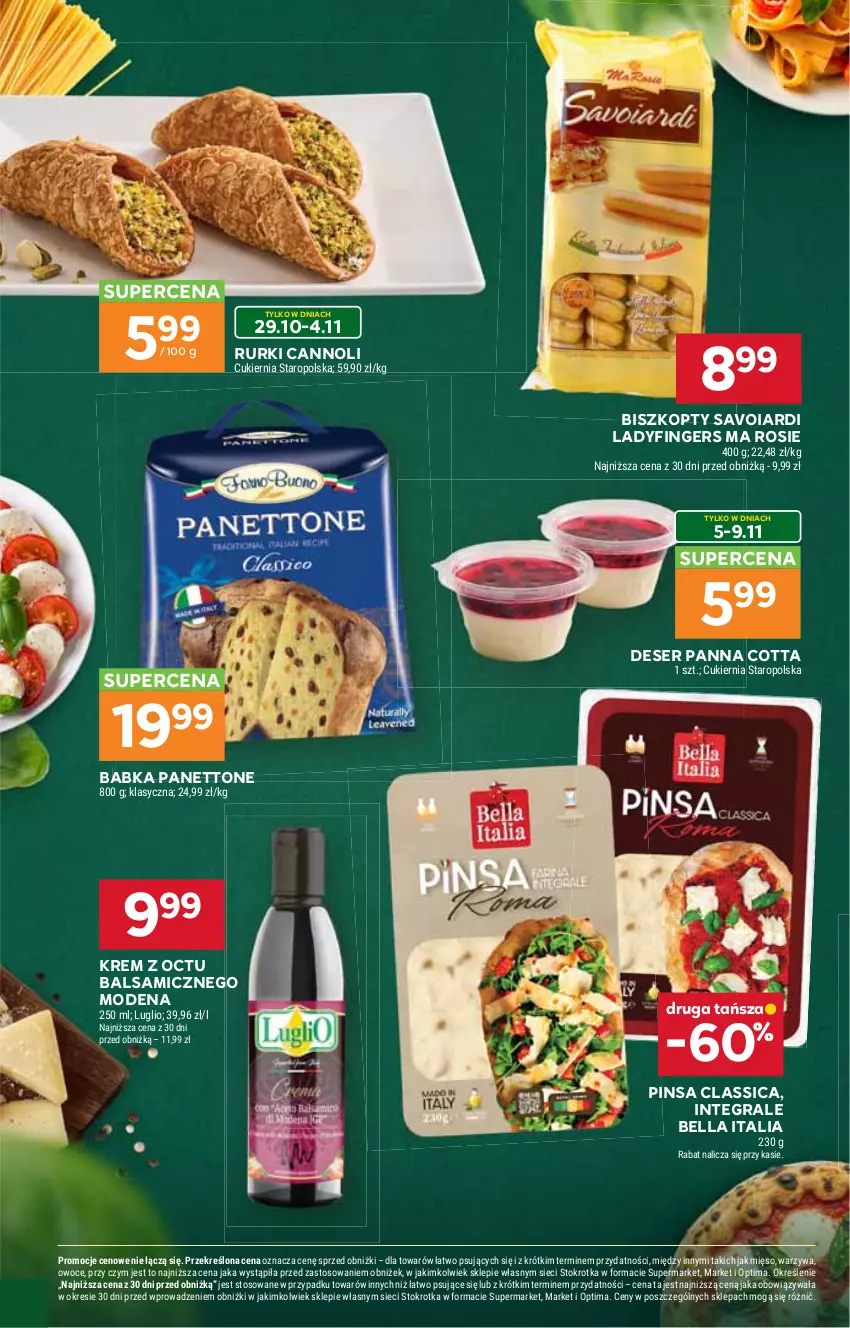 Gazetka promocyjna Stokrotka - Market - ważna 29.10 do 04.11.2026 - strona 31 - produkty: Babka, Bell, Bella, Biszkopty, Cukier, Deser, Gra, Mięso, Optima, Owoce, Panna cotta, Rosie, Rurki, Ser, Warzywa