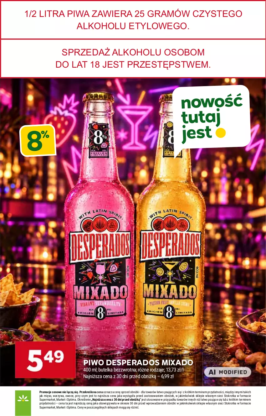 Gazetka promocyjna Stokrotka - Market - ważna 29.10 do 04.11.2026 - strona 38 - produkty: Desperados, Gra, HP, Mixa, Piwa, Piwo