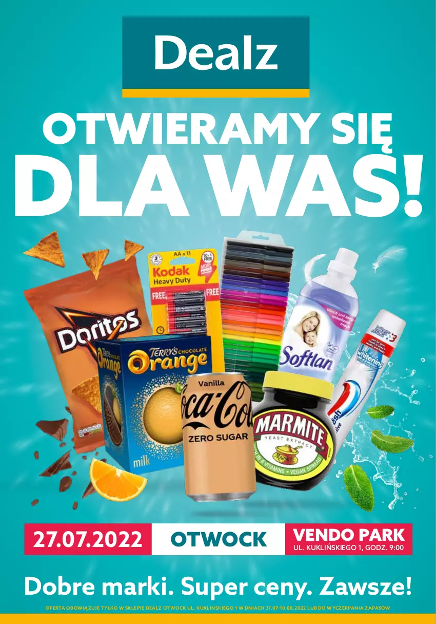 Gazetka promocyjna Dealz - WIELKIE OTWARCIE 27.07.2022 🥳Otwock, Vendo Park - ważna 27.07 do 10.08.2022 - strona 1