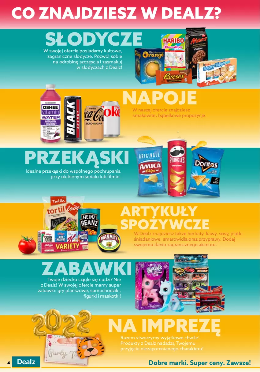 Gazetka promocyjna Dealz - WIELKIE OTWARCIE 27.07.2022 🥳Otwock, Vendo Park - ważna 27.07 do 10.08.2022 - strona 4 - produkty: Artykuły spożywcze, Chodzik, Danio, Gra, Gry, Napoje, Przyprawy, Samochodziki, Ser, Sos