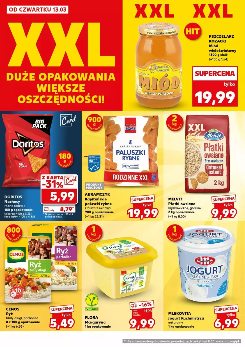 Gazetka promocyjna Kaufland - ważna 15.03 do 15.03.2025 - strona 13 - produkty: Cenos, Flora, Jogurt, Margaryna, Melvit, Mintaj, Miód, Mleko, Mlekovita, Paluszki rybne, Płatki owsiane, Ryż