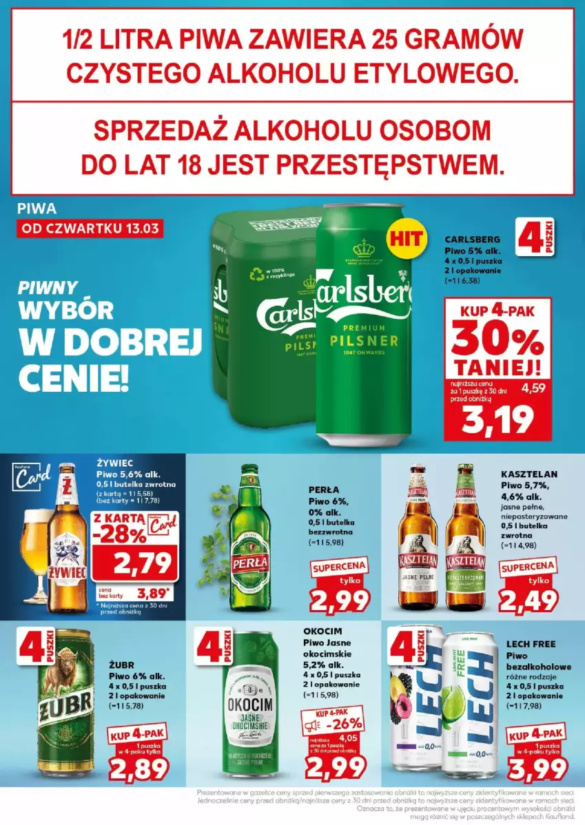 Gazetka promocyjna Kaufland - ważna 15.03 do 15.03.2025 - strona 2 - produkty: Carlsberg, Fa, Gra, Kasztelan, Koc, Okocim, Perła, Piwa, Piwo, Piwo jasne