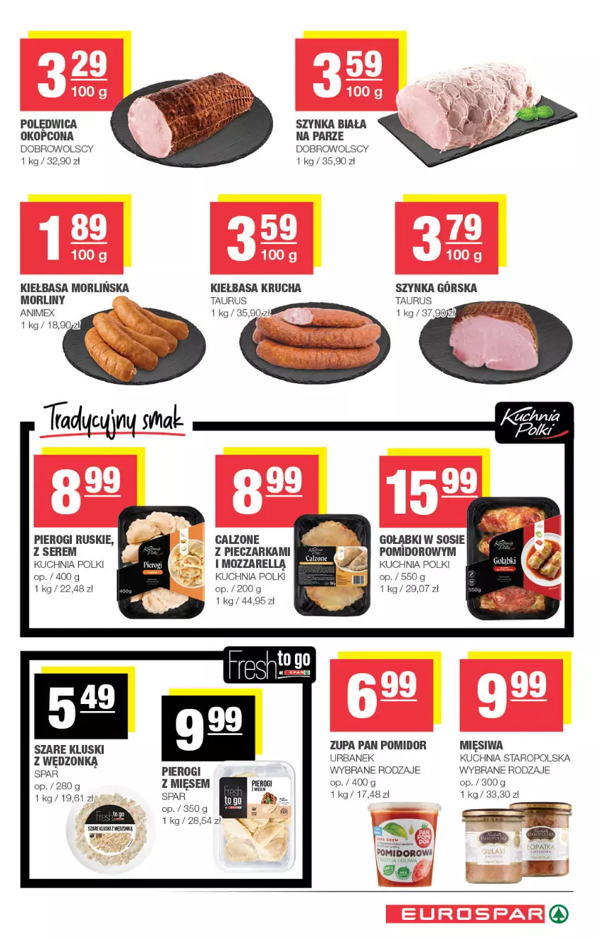 Gazetka promocyjna Spar - EuroSpar - ważna 29.07 do 09.08.2026 - strona 7 - produkty: Kiełbasa, Kiełbasa krucha, Kuchnia, Kuchnia Staropolska, Morliny, Piec, Pieczarka, Pierogi, Polędwica, Ser, Sos, Szynka, Szynka biała, Zupa