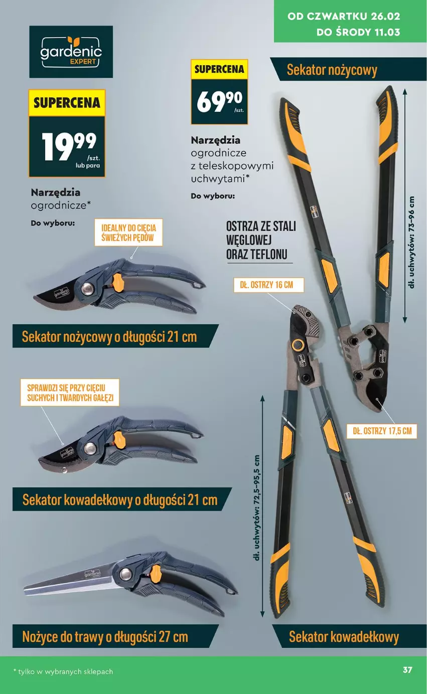 Gazetka promocyjna Biedronka - Okazje Tygodnia - ważna 21.02 do 07.03.2026 - strona 37 - produkty: Noż, Nożyce, Sekator, Teleskop