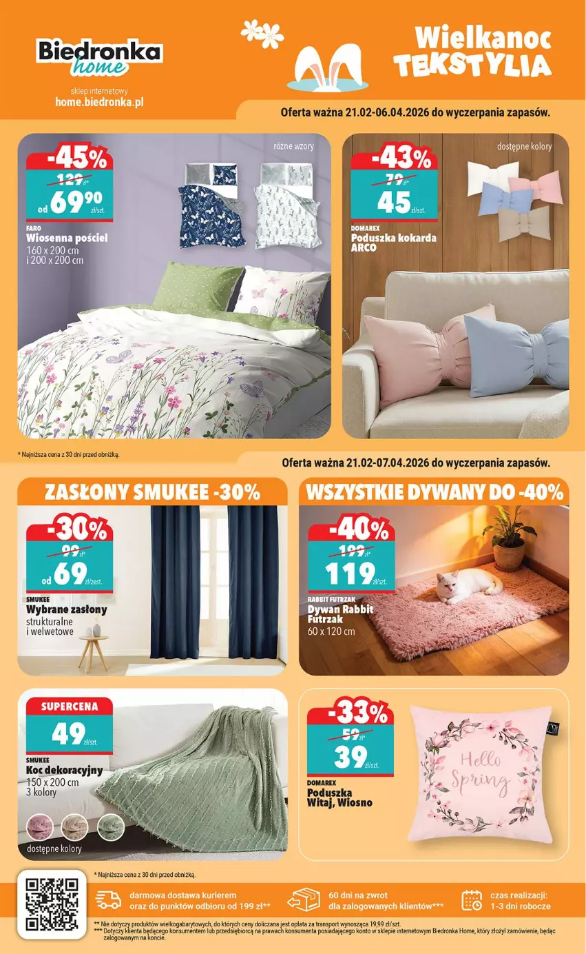 Gazetka promocyjna Biedronka - Okazje Tygodnia - ważna 21.02 do 07.03.2026 - strona 44 - produkty: Koc, Poduszka, Por, Sport, Tran