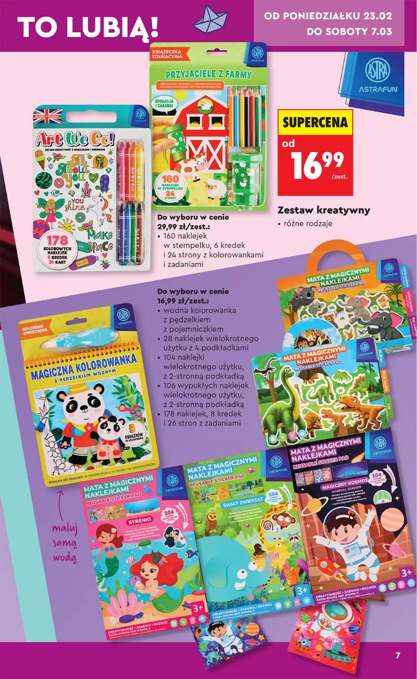 Gazetka promocyjna Biedronka - Okazje Tygodnia - ważna 21.02 do 07.03.2026 - strona 7 - produkty: Klej, Kolorowanka, Podkład, Podkładka