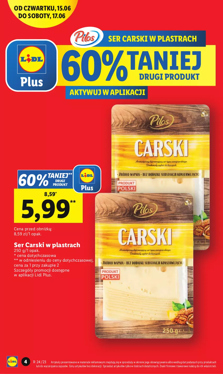 Gazetka promocyjna Lidl - GAZETKA - ważna 15.06 do 17.06.2023 - strona 6 - produkty: Cars, Ser