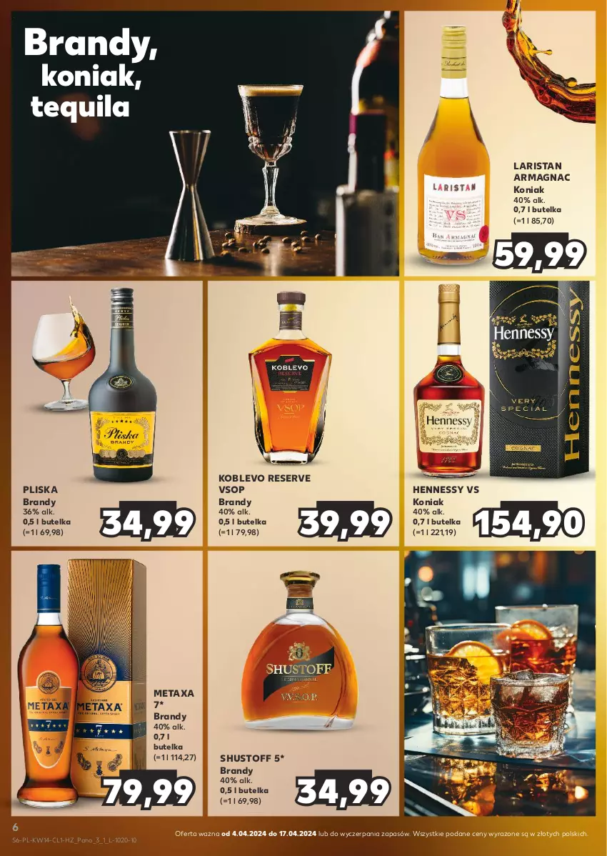 Gazetka promocyjna Kaufland - Barek Kauflandu - ważna 04.04 do 17.04.2024 - strona 6 - produkty: Brandy, Metaxa, Pliska, Ser, Tequila