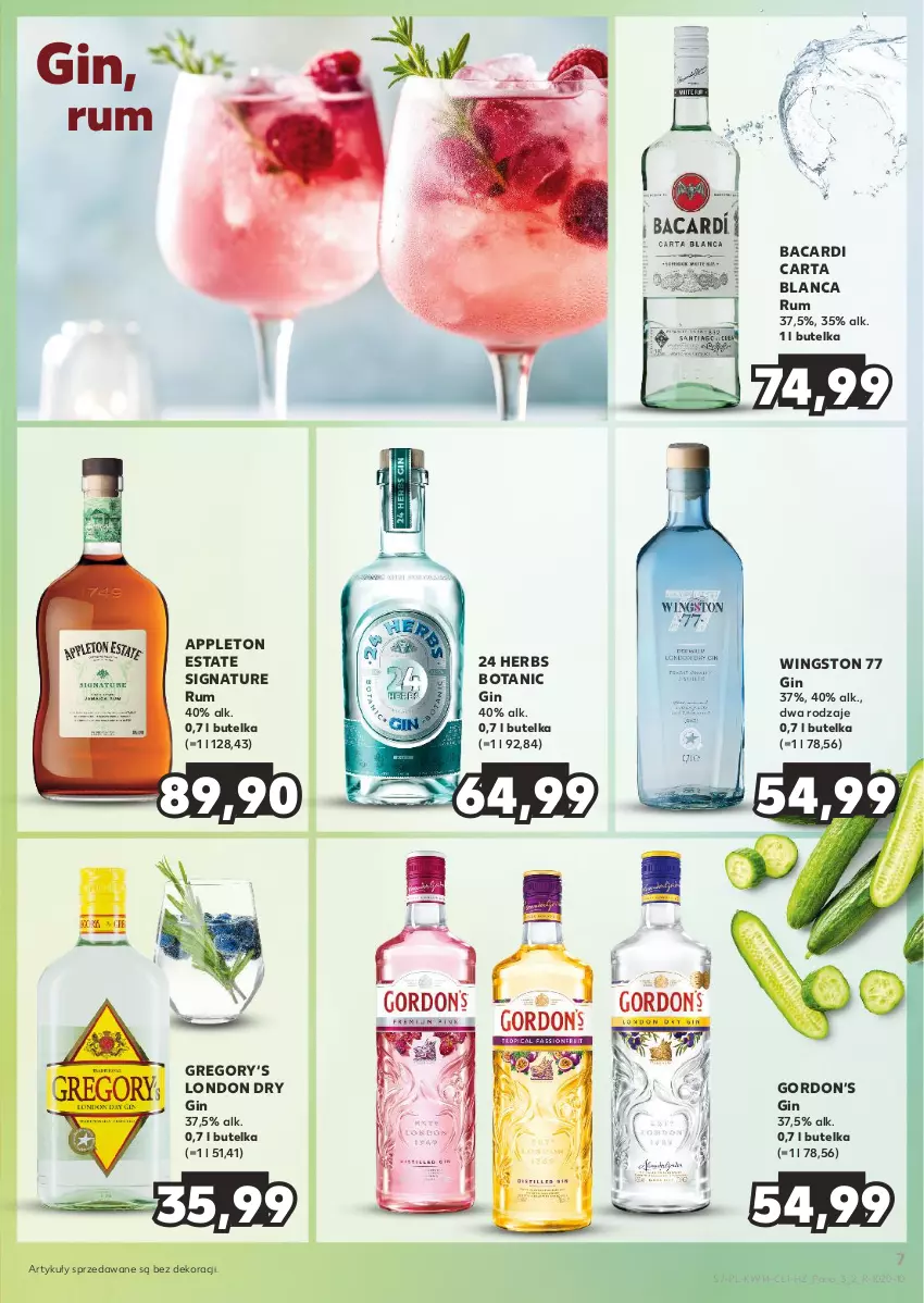 Gazetka promocyjna Kaufland - Barek Kauflandu - ważna 04.04 do 17.04.2024 - strona 7 - produkty: Bacardi, Gin, Rum, Wingston 77