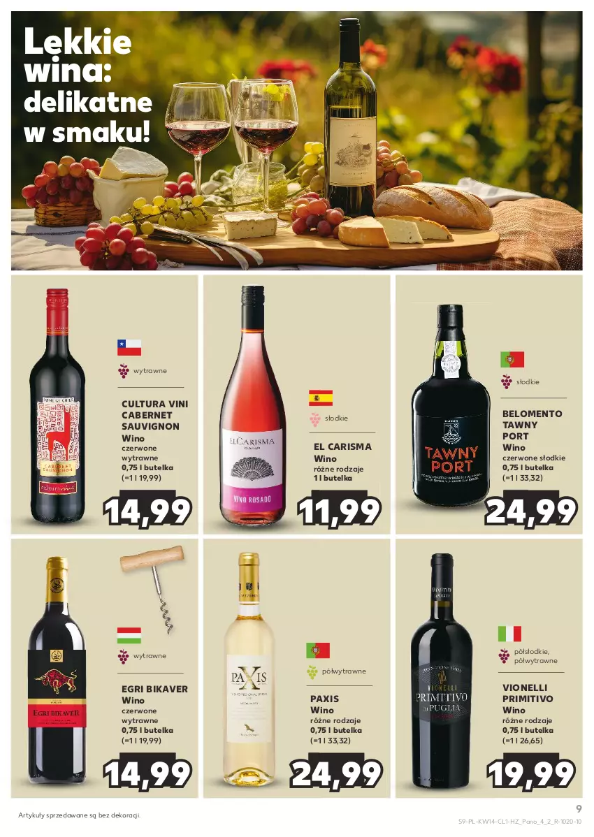 Gazetka promocyjna Kaufland - Barek Kauflandu - ważna 04.04 do 17.04.2024 - strona 9 - produkty: Cabernet Sauvignon, Pax, Por, Wino, Wino czerwone