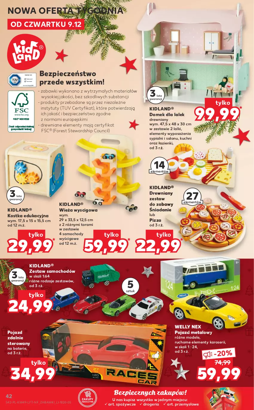 Gazetka promocyjna Kaufland - OFERTA TYGODNIA - ważna 09.12 do 15.12.2021 - strona 42 - produkty: Domek dla lalek, Piec, Pizza, Pojazd, Ser, Sok