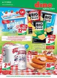 Gazetka promocyjna Dino - Gazetka - Gazetka - ważna od 02.05 do 02.05.2022 - strona 1 - produkty: Piwa, Piwo, Gra, Big Milk, Grill, Kiełbasa