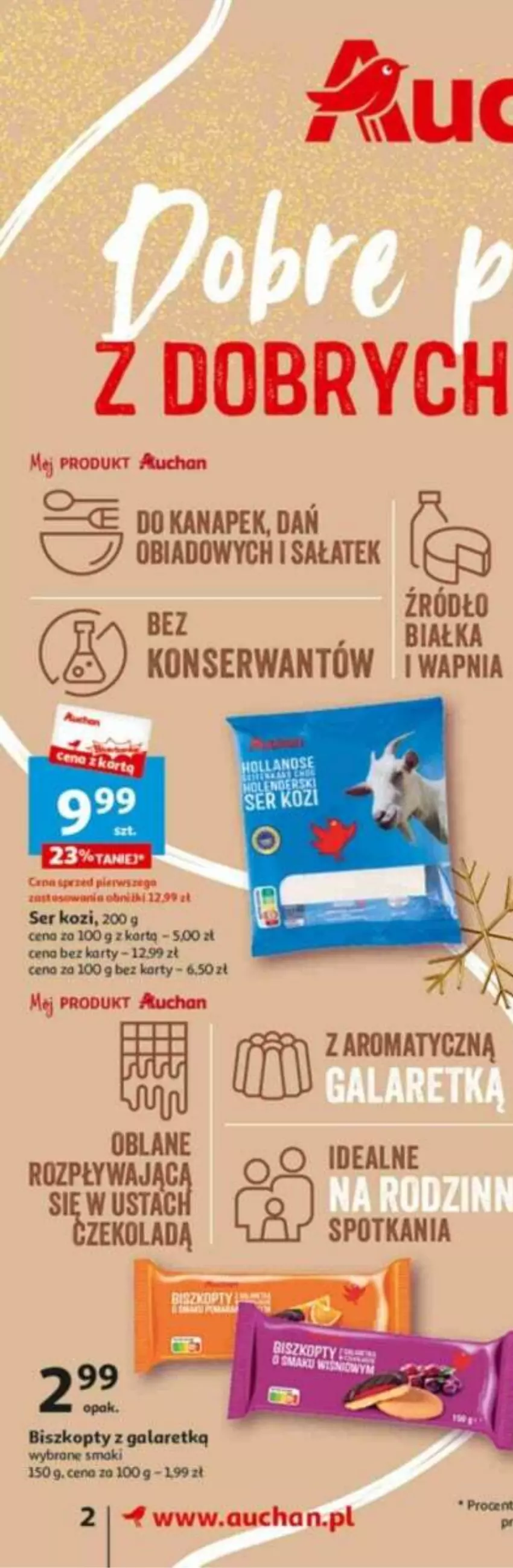 Gazetka promocyjna Auchan - ważna 23.11 do 29.11.2023 - strona 2 - produkty: Gala, Ser, Ser kozi