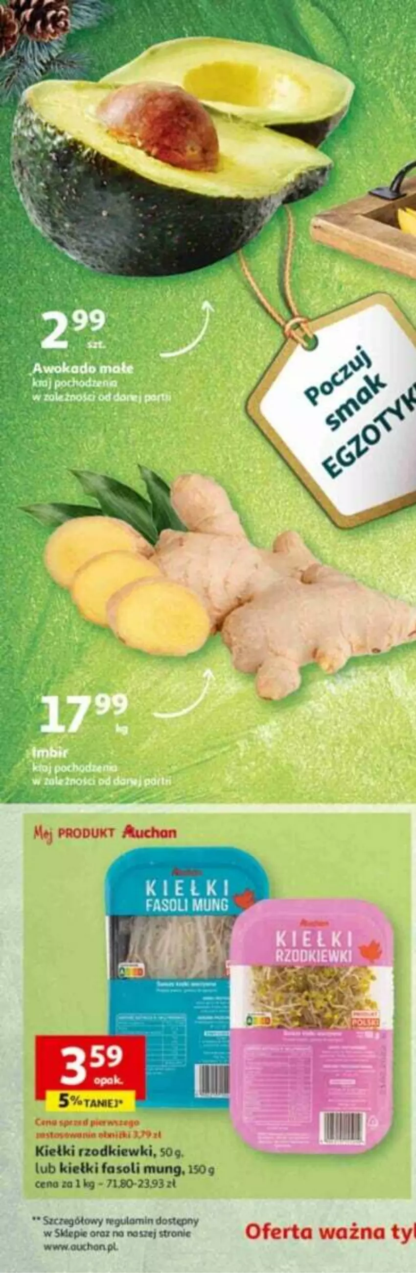 Gazetka promocyjna Auchan - ważna 23.11 do 29.11.2023 - strona 4 - produkty: Fa, Fasoli mung, Kiełki