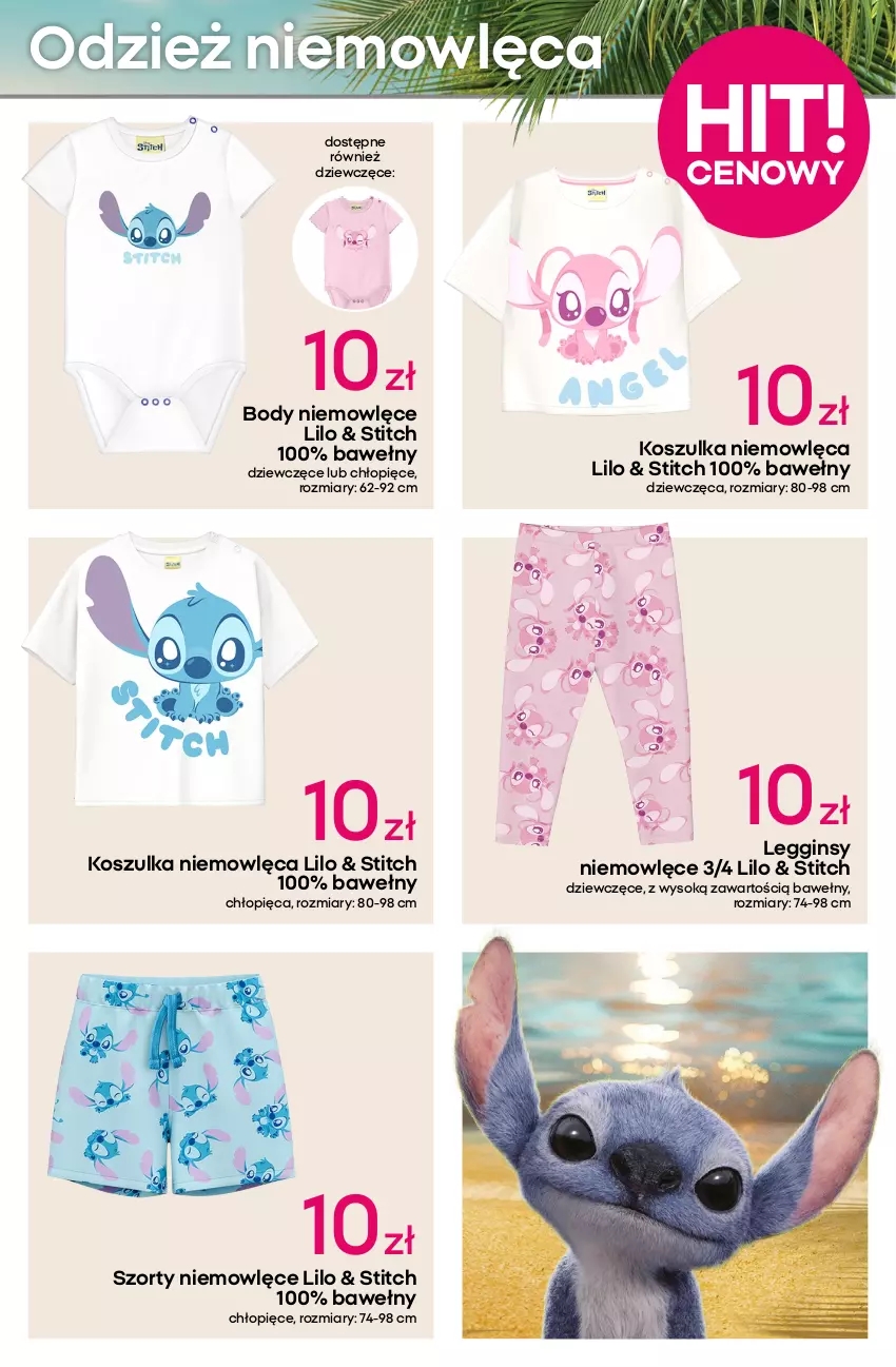 Gazetka promocyjna Pepco - Lilo & Stitch - ważna 03.07 do 16.07.2025 - strona 5 - produkty: Bluza, Body, Disney, Fa, Gin, Kosz, Koszulka, Legginsy, Sok, Szorty, Zabawka