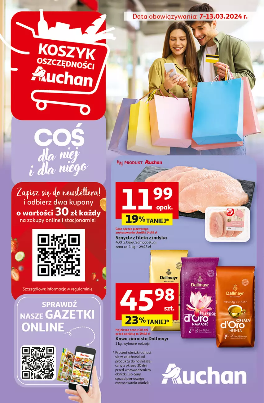 Gazetka promocyjna Auchan - Gazetka coś dla niej i dla niego! Hipermarket Auchan - ważna 07.03 do 13.03.2024 - strona 1 - produkty: Dallmayr, Kawa, Kawa ziarnista