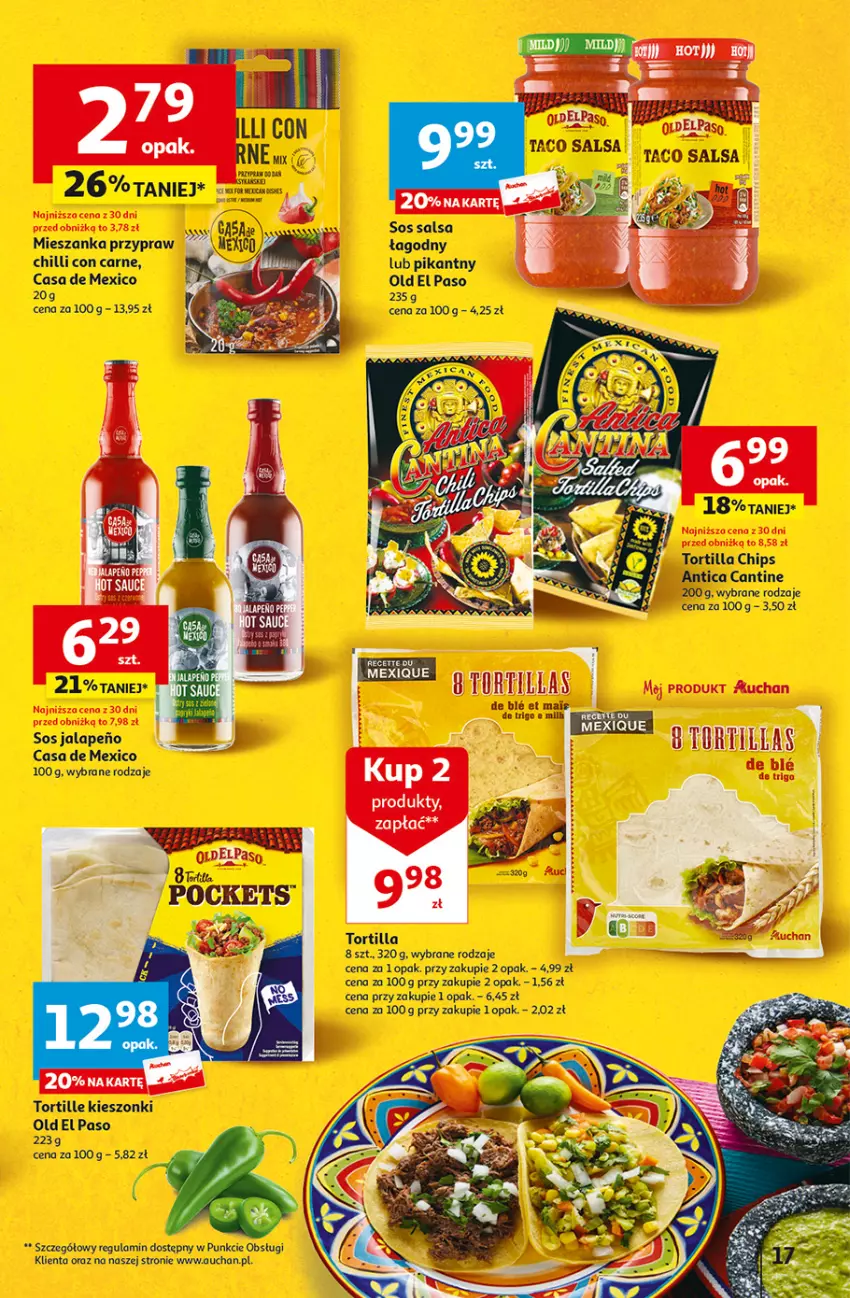 Gazetka promocyjna Auchan - Gazetka coś dla niej i dla niego! Hipermarket Auchan - ważna 07.03 do 13.03.2024 - strona 17 - produkty: Salsa, Sos, Tortilla, Tortilla Chips