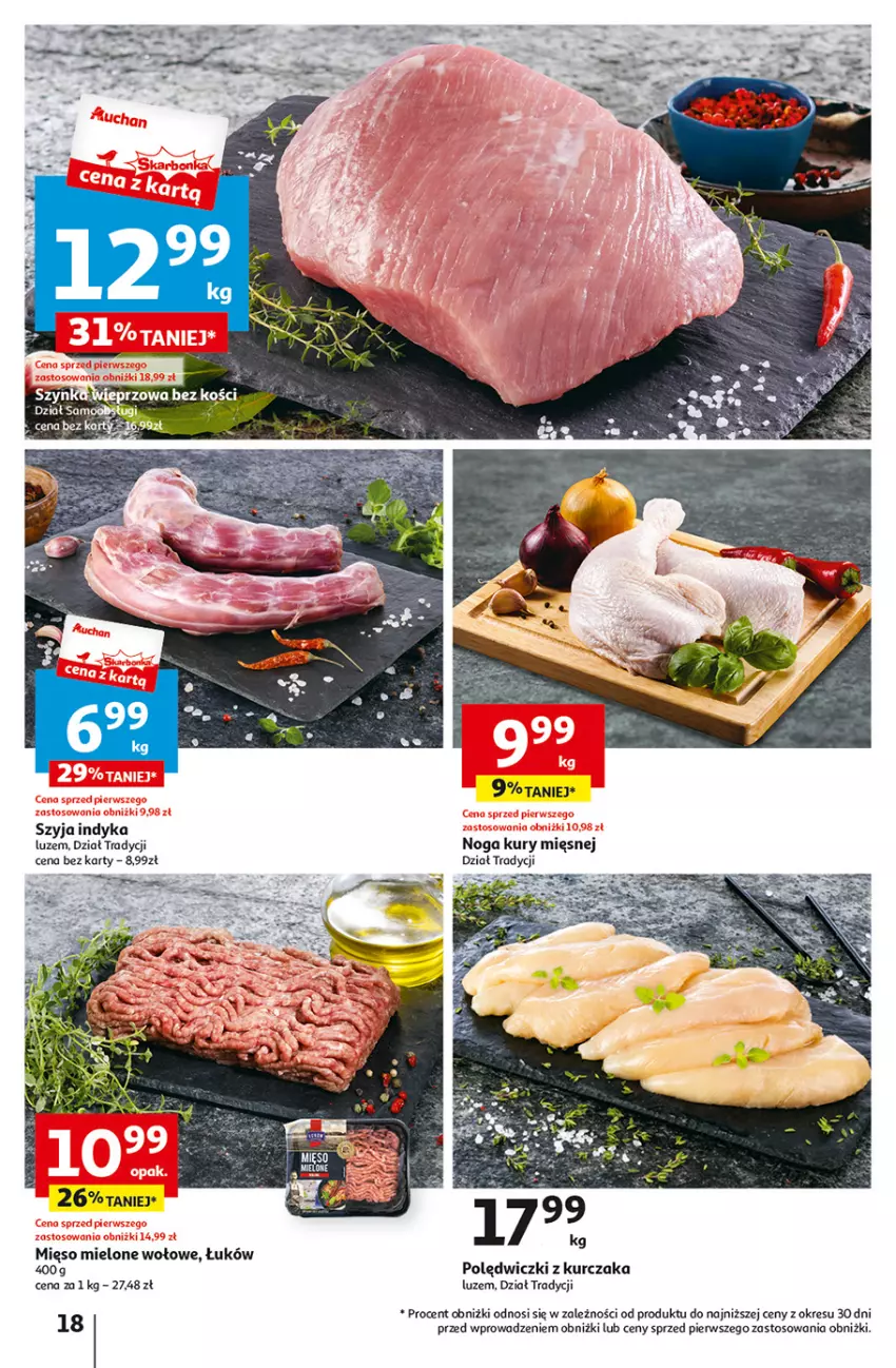 Gazetka promocyjna Auchan - Gazetka coś dla niej i dla niego! Hipermarket Auchan - ważna 07.03 do 13.03.2024 - strona 18 - produkty: Fa, Kurczak, Mięso, Mięso mielone, Polędwiczki z kurczaka