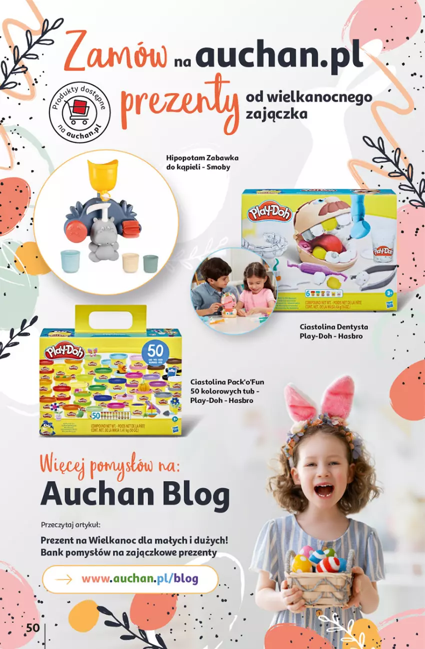 Gazetka promocyjna Auchan - Gazetka coś dla niej i dla niego! Hipermarket Auchan - ważna 07.03 do 13.03.2024 - strona 50 - produkty: Dentysta, Hasbro, Play-Doh, Zabawka