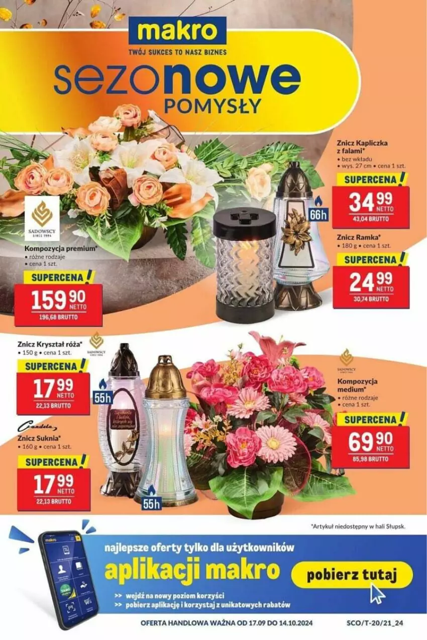 Gazetka promocyjna Makro - ważna 17.09 do 14.10.2024 - strona 1 - produkty: Fa, LG, O nas, Ramka, Róża, Znicz