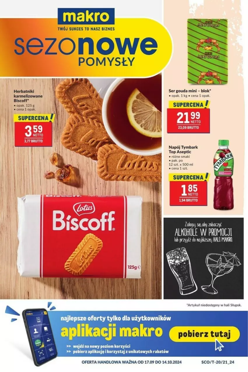 Gazetka promocyjna Makro - ważna 17.09 do 14.10.2024 - strona 10 - produkty: Alkohole, Gouda, Herbatniki, Napój, O nas, Ser, Top, Tymbark