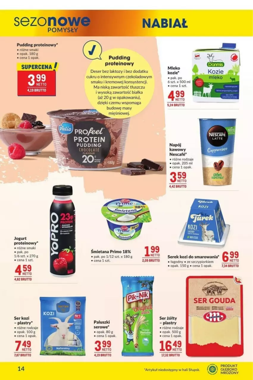 Gazetka promocyjna Makro - ważna 17.09 do 14.10.2024 - strona 6 - produkty: Deser, Gouda, Jogurt, Mleko, Mleko kozie, Napój, Pudding, Ser, Ser kozi, Serek, Sok