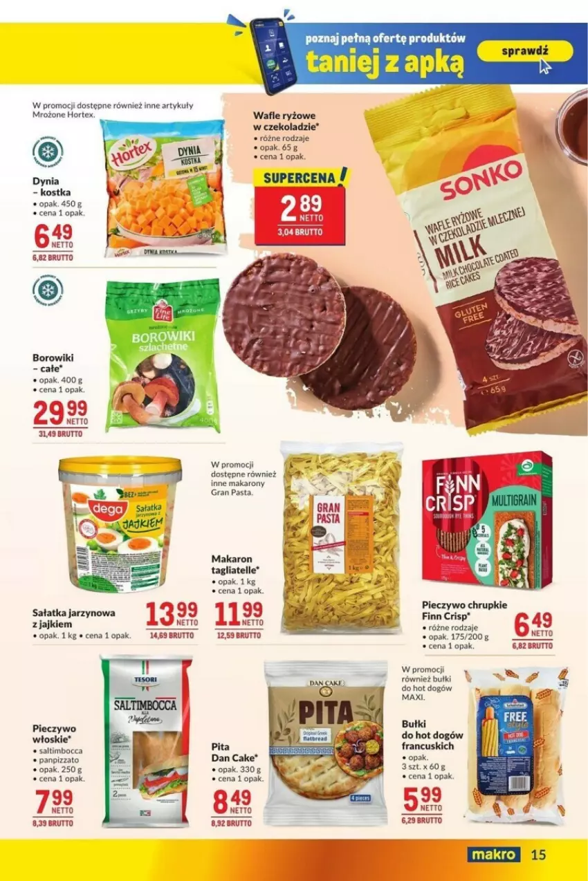 Gazetka promocyjna Makro - ważna 17.09 do 14.10.2024 - strona 7 - produkty: Borowiki, Chrupki, Dan Cake, Fa, Gra, Hortex, Hot dog, Makaron, Piec, Pieczywo, Pieczywo chrupkie, Pizza, Ryż, Sałat, Sałatka, Tagliatelle, Wafle