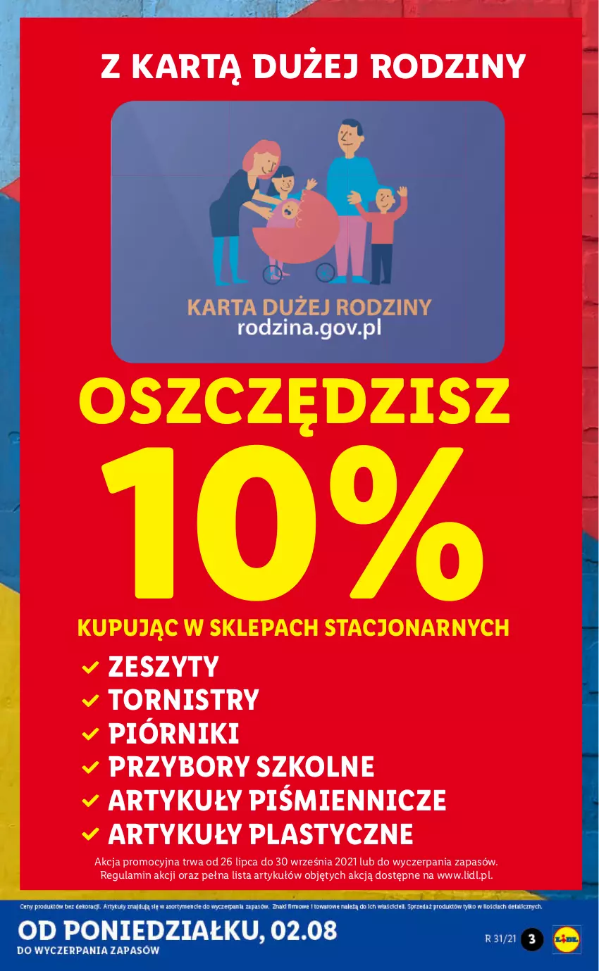 Gazetka promocyjna Lidl - GAZETKA - ważna 02.08 do 07.08.2021 - strona 3 - produkty: Piórnik
