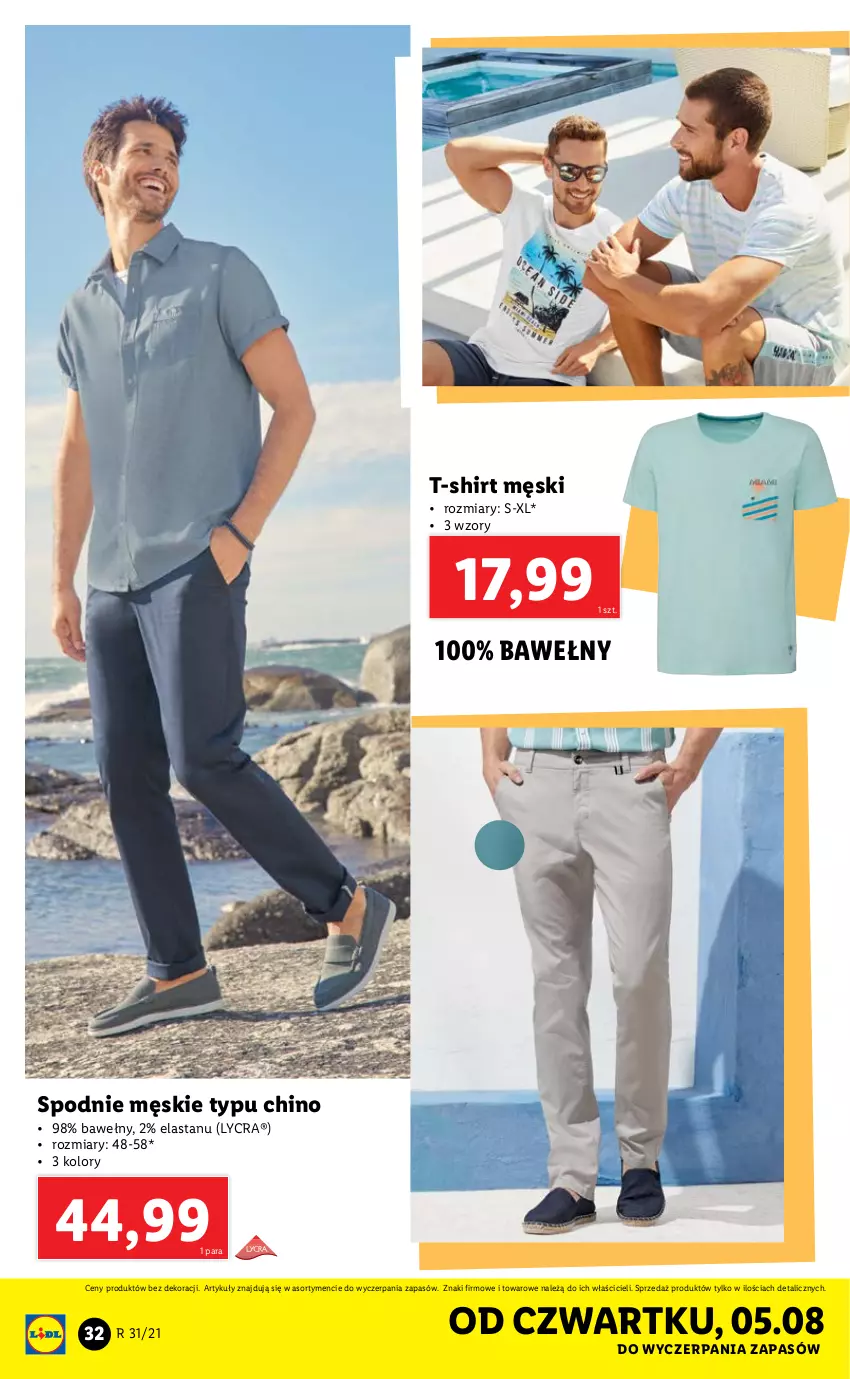 Gazetka promocyjna Lidl - GAZETKA - ważna 02.08 do 07.08.2021 - strona 32 - produkty: Spodnie, T-shirt