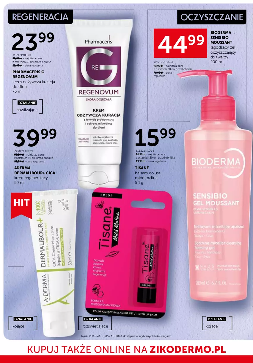 Gazetka promocyjna Ziko - Gazetka Ziko Dermo - ważna 29.01 do 11.02.2026 - strona 10 - produkty: Acer, Balsam do ust, Bioderma, Krem regenerujący, Miód, Pharmaceris