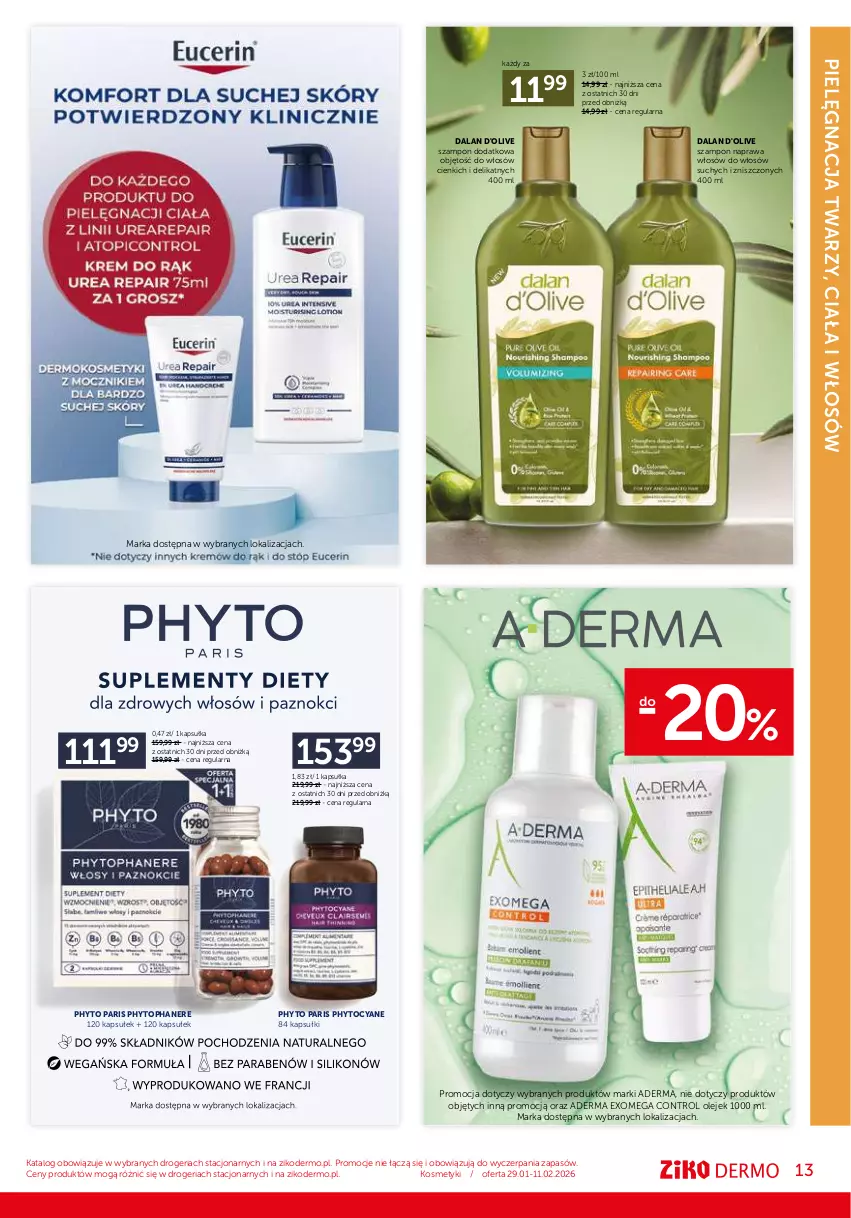 Gazetka promocyjna Ziko - Gazetka Ziko Dermo - ważna 29.01 do 11.02.2026 - strona 13 - produkty: Control, Olej, Phyto, Ser, Szampon, Top