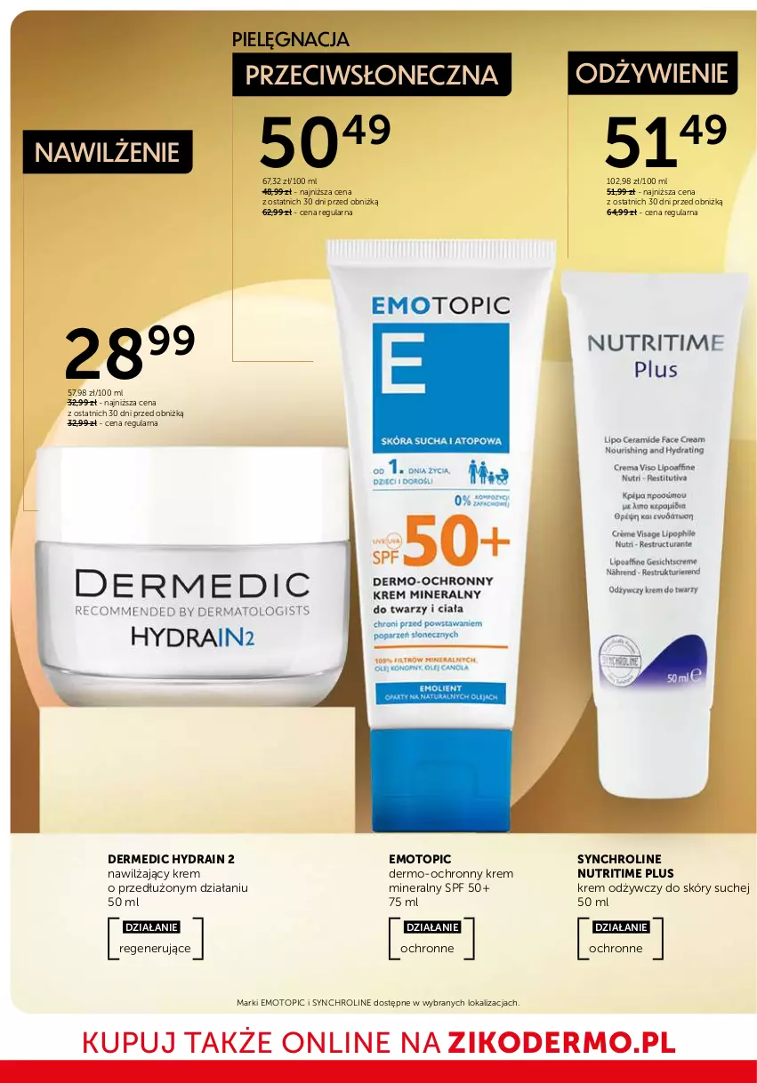 Gazetka promocyjna Ziko - Gazetka Ziko Dermo - ważna 29.01 do 11.02.2026 - strona 2 - produkty: Dermedic, Hydrain 2, Krem odżywczy, Ochronny krem, Top