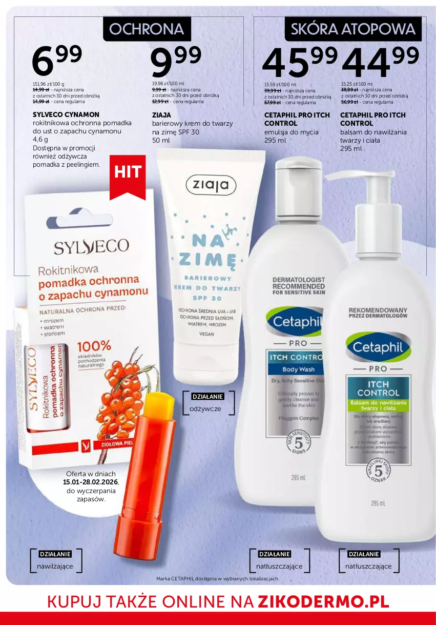 Gazetka promocyjna Ziko - Gazetka Ziko Dermo - ważna 29.01 do 11.02.2026 - strona 8 - produkty: Cetaphil, Control, Emulsja, Emulsja do mycia, Krem do twarzy, Peeling, Top, Ziaja