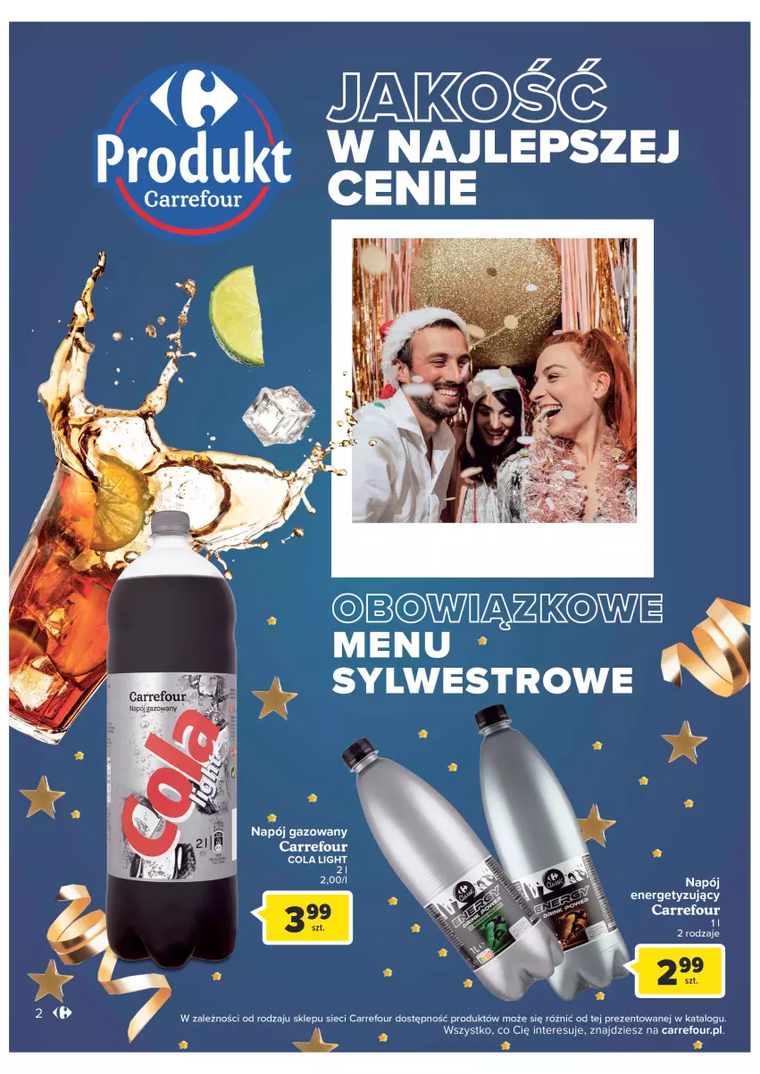 Gazetka promocyjna Carrefour - Gazetka Carrefour - ważna 27.12 do 31.12.2022 - strona 2 - produkty: Napój, Napój gazowany